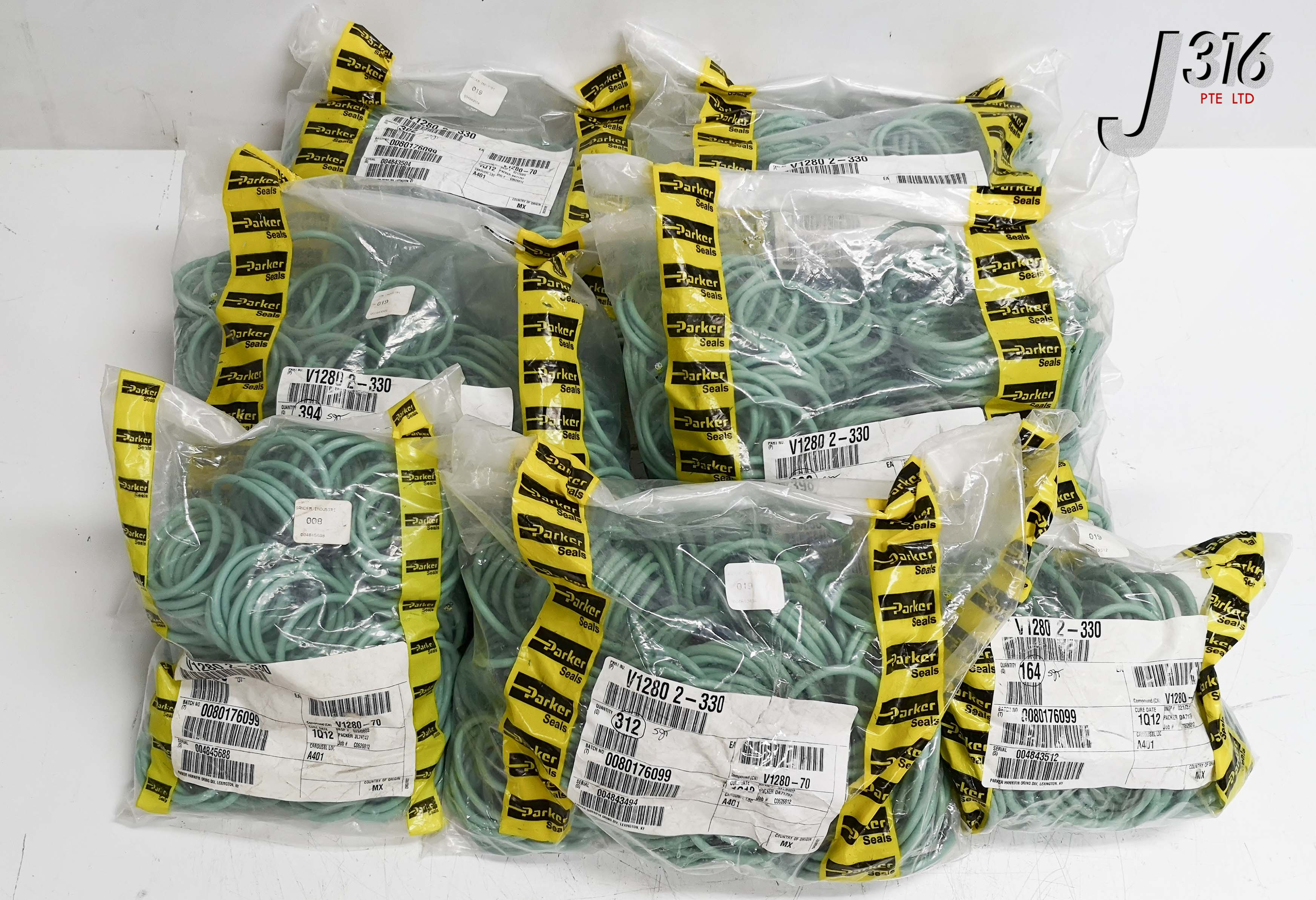 pオーダー ×2 24682 PARKER O-RING,GREEN VITON KF50 70 DUROMETER (LOT OF 2085